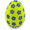 Polish Pottery Egg Figurine 2&quot; Sunburst Daisies