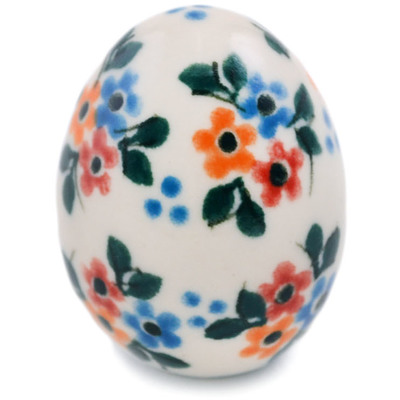 Polish Pottery Egg Figurine 2&quot; Sweet Clusters UNIKAT
