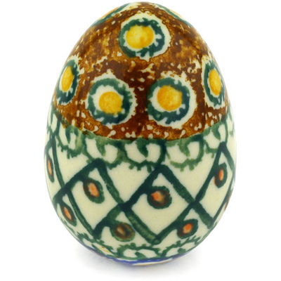 Polish Pottery Egg Figurine 2&quot; Turkish Delight UNIKAT