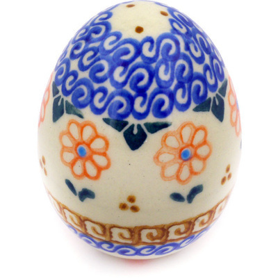 Polish Pottery Egg Figurine 3&quot; Amarillo