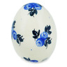 Polish Pottery Egg Figurine 3&quot; Blue Berry Special UNIKAT