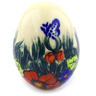 Polish Pottery Egg Figurine 3&quot; Butterfly Splendor UNIKAT