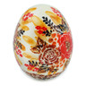 Polish Pottery Egg Figurine 3&quot; Fall Beauty UNIKAT