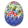 Polish Pottery Egg Figurine 3&quot; Fresh Flowers UNIKAT