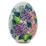 Polish Pottery Egg Figurine 3&quot; Happy Hydrangea UNIKAT