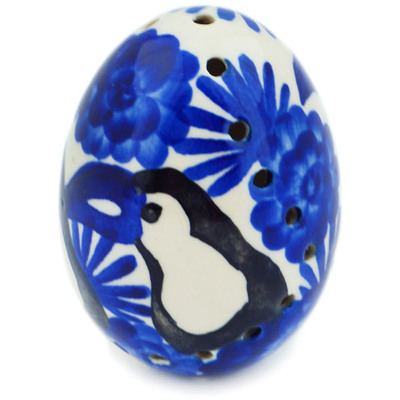 Polish Pottery Egg Figurine 3&quot; Macaw Marvel UNIKAT
