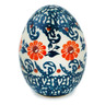 Polish Pottery Egg Figurine 3&quot; Meadow Floret UNIKAT