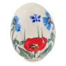 Polish Pottery Egg Figurine 3" Open Fields