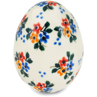 Polish Pottery Egg Figurine 3&quot; Sweet Clusters UNIKAT