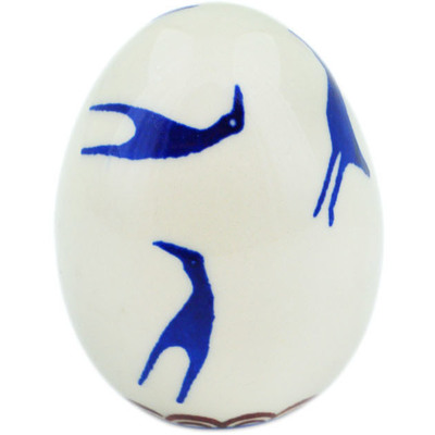 Polish Pottery Egg Figurine 3&quot; Whirly Bird