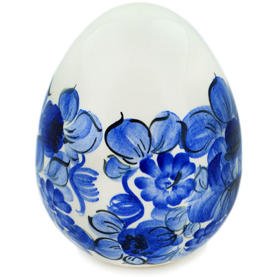 Faience Egg Figurine 4&quot; Lagoon