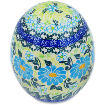 Polish Pottery Egg Figurine 4&quot; Life&#039;s A Breeze UNIKAT