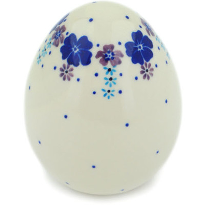 Polish Pottery Egg Figurine 4&quot; The Floral Wish