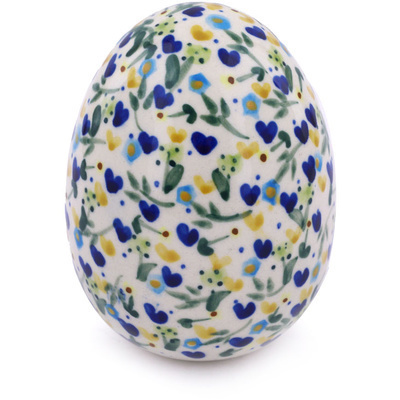 Polish Pottery Egg Figurine 4&quot; UNIKAT