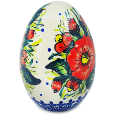 Polish Pottery Egg Figurine 5&quot; UNIKAT