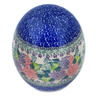 Polish Pottery Egg Figurine 6&quot; Happy Hydrangea UNIKAT