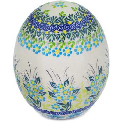 Polish Pottery Egg Figurine 6&quot; Heavenly Haven UNIKAT