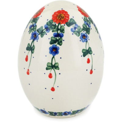 Polish Pottery Egg Figurine 6&quot; Reaching Vines UNIKAT