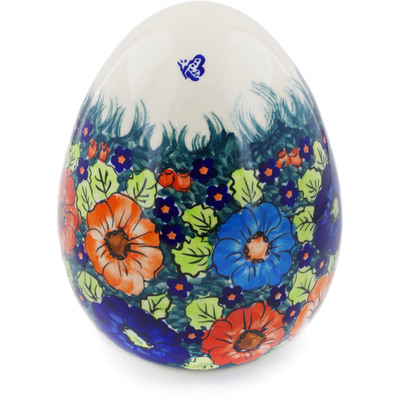 Polish Pottery Egg Figurine 8&quot; Butterfly Splendor UNIKAT