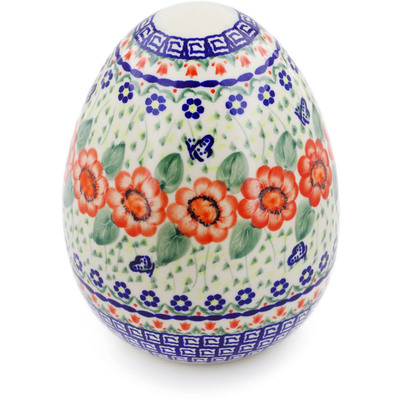 Polish Pottery Egg Figurine 8&quot; Happiness UNIKAT