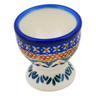 Polish Pottery Egg Holder 2&quot; Blue Cress