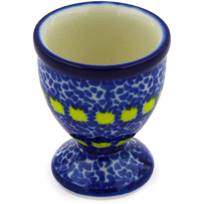 Polish Pottery Egg Holder 2&quot; Blue