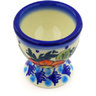 Polish Pottery Egg Holder 2" Bold Poppies UNIKAT