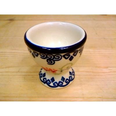 Polish Pottery Egg Holder 2&quot; Butterfly Tulips