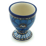 Polish Pottery Egg Holder 2&quot; Cobalt Poppies UNIKAT