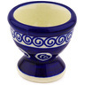 Polish Pottery Egg Holder 2&quot; Cobalt Swirl