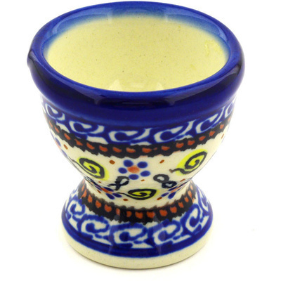 Polish Pottery Egg Holder 2&quot; Confetti
