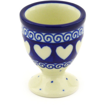 Polish Pottery Egg Holder 2&quot; Light Hearted