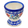 Polish Pottery Egg Holder 2&quot; Neon Wreath