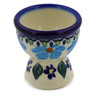 Polish Pottery Egg Holder 2&quot; Pansy Morning