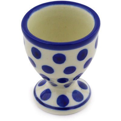 Polish Pottery Egg Holder 2&quot; Polka Dot Delight