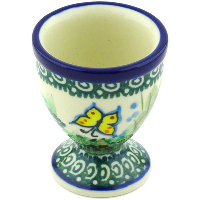 Polish Pottery Egg Holder 2&quot; Spring Garden UNIKAT