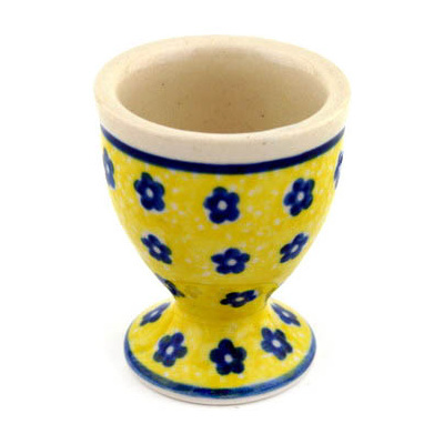 Polish Pottery Egg Holder 2&quot; Sunshine