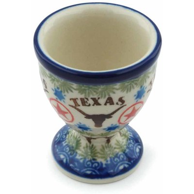 Polish Pottery Egg Holder 2&quot; Texas State