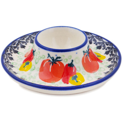 Polish Pottery Egg Holder 4&quot; Glorious Sequence UNIKAT