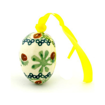 Polish Pottery Egg Ornament 2&quot;