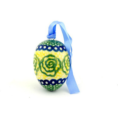 Polish Pottery Egg Ornament 2&quot;