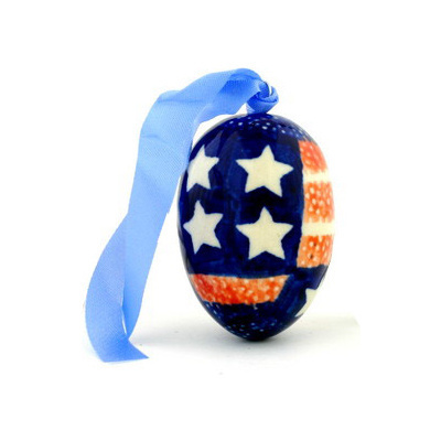Polish Pottery Egg Ornament 2&quot; UNIKAT