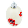 Polish Pottery Egg Ornament 3&quot; Dash O&#039; Poppies