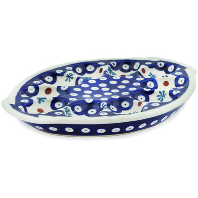 Polish Pottery Egg Plate 11&quot; Mosquito
