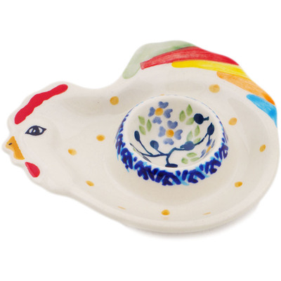 Polish Pottery Egg Plate 5&quot; Branches Of Delicacy