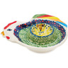 Polish Pottery Egg Plate 5&quot; Sunshine Grotto UNIKAT