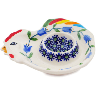 Polish Pottery Egg Plate 5&quot; Sweet Dreams