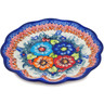Polish Pottery Egg Plate 8&quot; Butterfly Splendor UNIKAT
