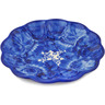 Polish Pottery Egg Plate 8&quot; Divine Cobalt UNIKAT