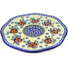 Polish Pottery Egg Plate 9" Lancaster Rose